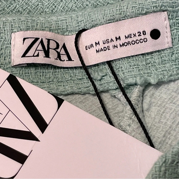 ZARA Textured Mini Skirt in Aquamarine - Picture 8 of 10